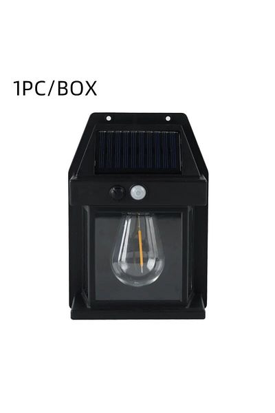Choice black Outdoor Solar Wall Lamp Waterproof Tungsten Filament Lamp Induction Lamp Household Garden Wall