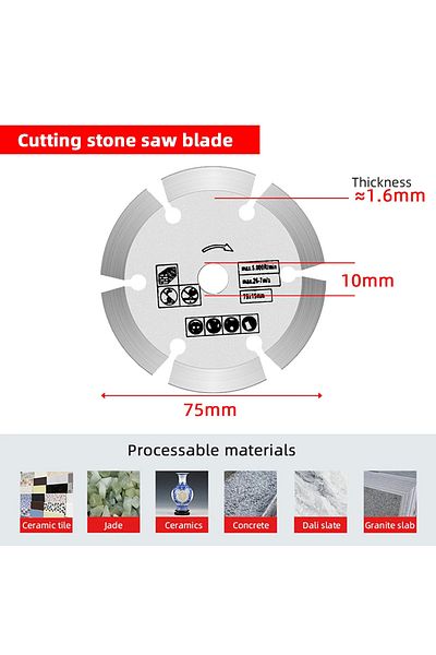 Choice 3 " Stone Cutting Disc Mini Saw Blade75mm Diamond Cutting Blad Ceramic Concrete Marble Cutting Fo...