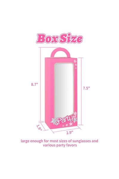 Choice Other 22X7.5X0.5 12PCS Pink Doll Party Favor Boxes Doll Props Hot Pink Gift Box Goodie Bag Candy Tre