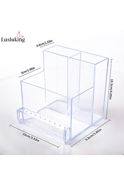 Choice منظم ماكينة حفر الأظافر الشفاف، منظم لوازم منتجات الأظافر، رؤوس أظافر ...