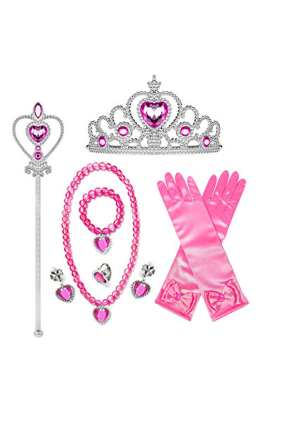 choice2 إكسسوارات أزياء للبنات الأميرات من A12 آنا إلسا، قفازات، تاج، عصا سحر...