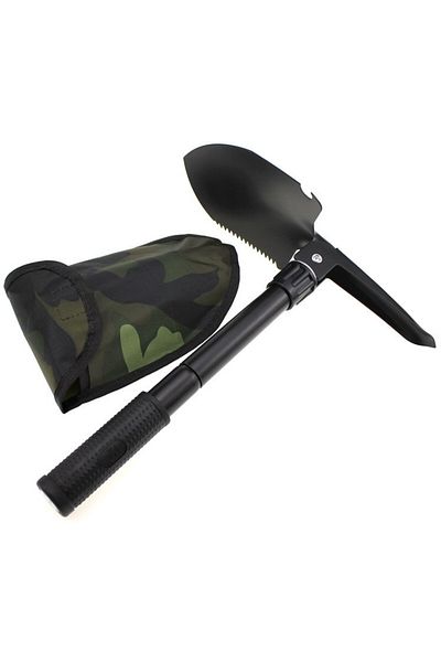 Choice Black 1pc Outdoor Small Foldable Camping Shovel, Multifunctional Hiking Entrenching Tool Portable Sh