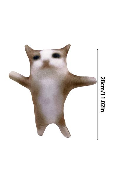 Choice White Cute El Gato Cat Plush Toy Wowwow Cat Doll Plushies Simulation Stuffed Animals Birthday Xmas G