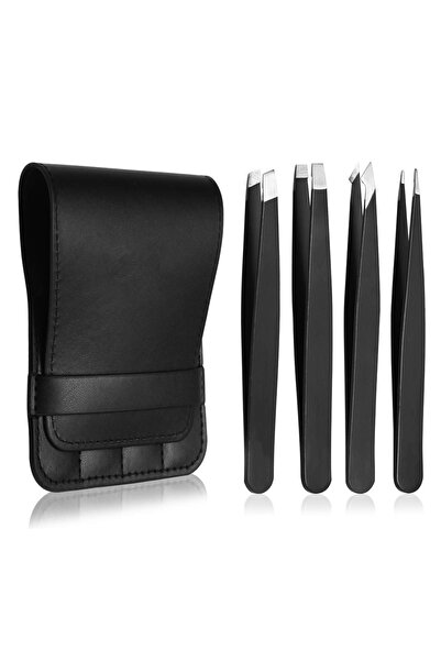 choice2 مجموعة ملاقط MNS010-Black، 3-4 قطع من ملاقط الحواجب عالية الجودة المص...