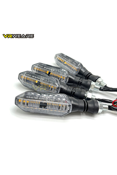 Choice 4 قطع من مصابيح إشارات الانعطاف للدراجات النارية، 12 مصباح ليد، مؤشر تدفق المياه، مصابيح وامضة على شكل سهم، لدراجات كا