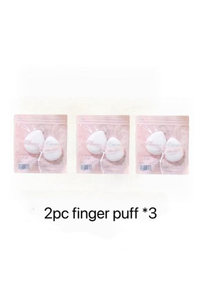 Choice 6pc puff Flower Knows Mini Finger Powder Puff For Eye & Corner Super Soft Sponge Cotton Blender Fou