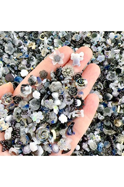 Choice مجموعة من 50 قطعة من زينة أظافر راتنجية متنوعة ومتوهجة في الظلام على ش...