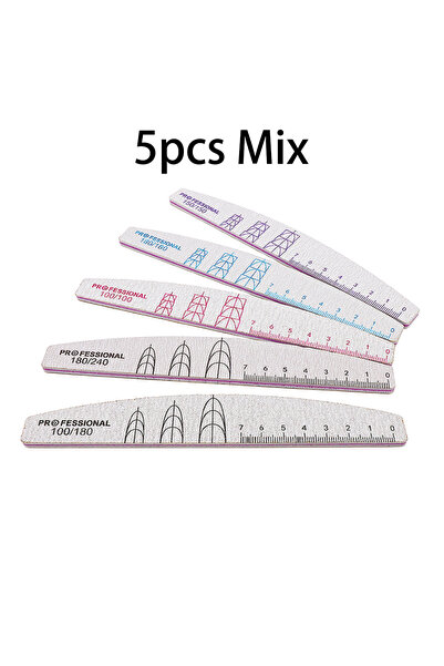 Choice 5 قطع من مبردات الأظافر المختلطة بحبيبات 100/180/240 ومبردات أظافر على...