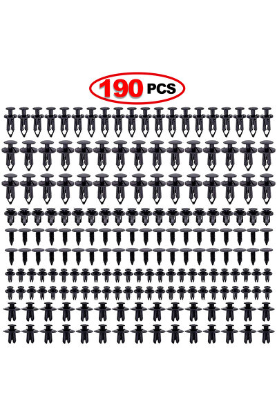Choice 190 قطعة مشابك تثبيت السيارة 6 أحجام دبابيس دفع أوتوماتيكية مسامير مشا...