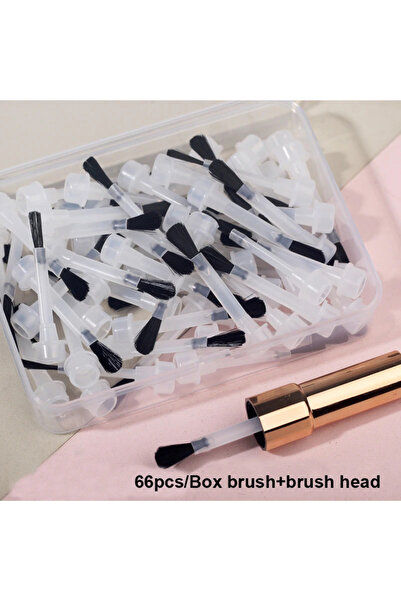 Choice مجموعة من 66 قطعة من 25/66 فرشاة طلاء أظافر للاستخدام مرة واحدة طقم فرشاة بديلة لطلاء الأظافر بودرة سائلة R