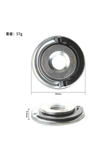 choice2 صامولة تحرير سريع لجلاخة الزاوية M14 B قطعة واحدة، صامولة شفة لوحة ضغ...