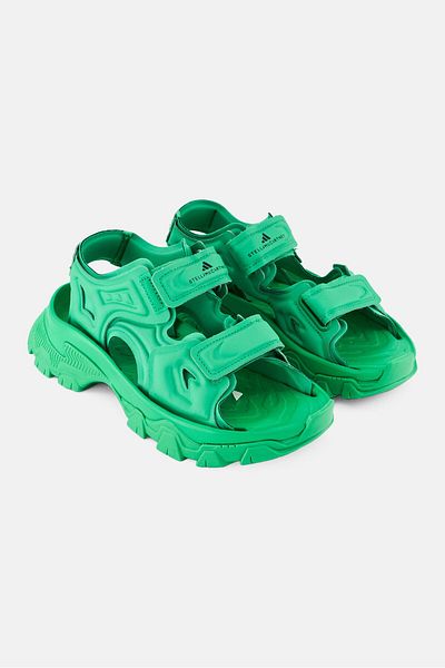 adidas by Stella McCartney Women Asmc Hika Velcro Sandals, Green