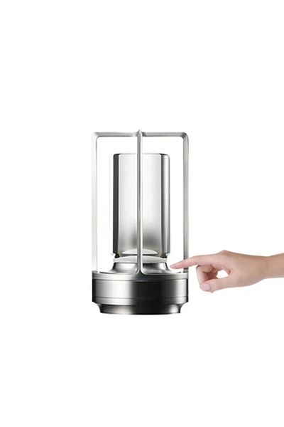 Choice SilverB Wireless Table Lamp LED Touch Sensor Desktop Night Light Rechargeable Reading Lamp for Resta