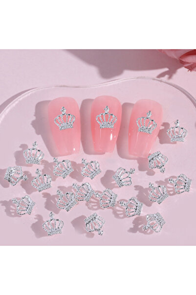 Choice1 تاج تزيين الأظافر، 20 قطعة، تصميم تاج، زينة أظافر مرصعة بأحجار الراين...
