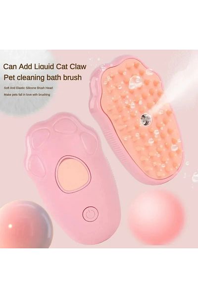 Choice pink 3 in 1 Cat Comb Brush Electric Spray Cat Steam Brush Spray Cat Hair Brushes for Massage Pet Flo