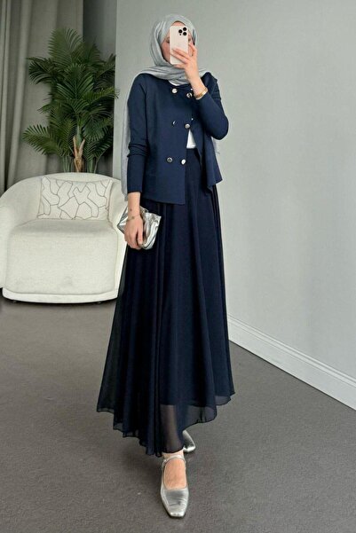 Şulemoda Giyim Navy Blue Dove Skirt Shoes