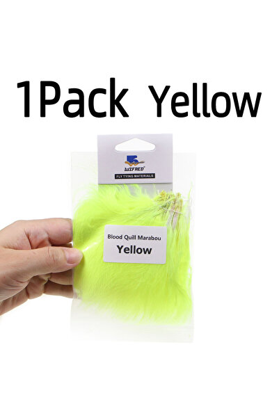 Choice عبوة واحدة من مادة ربط الذبابة من ريش المارابو الطبيعي الأصفر 3.5 جم/ا...