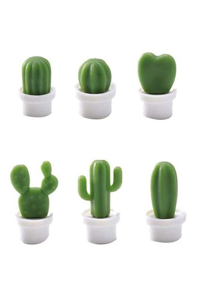 Choice1 ملصق رسالة مغناطيسي للثلاجة على شكل صبار إبداعي أبيض، مغناطيس ثلاثي ا...