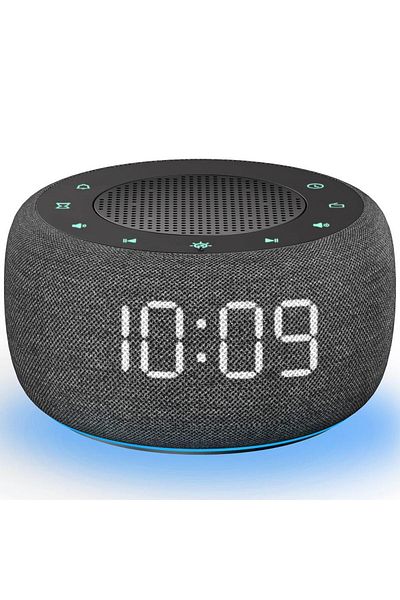 Choice Dark Grey-EU plug FM Radio Digital Alarm Clock 7-Color Nightlight 4 Alarm Tones 9mins Snooze Table C