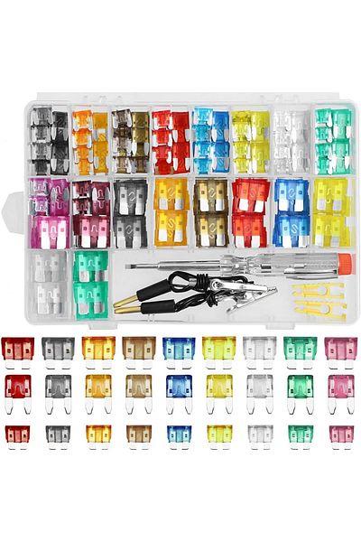 AOKIN 306PCS Car Fuses Assortment Kit, Mixed Vehicle Blade Fuses - Standard & Mini & Low Profile Mini Fuse