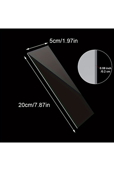 Choice 20 سم × 5 سم، قطعة واحدة من مكشطة الكيك الأكريليكية الشفافة الرفيعة لتنعيم كريمة الزبدة، كعكة كبيرة الحجم