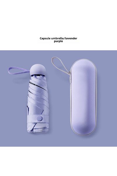 Choice Lavender purple super sunscreen six bones + box 50% off Umbrella capsule umbrella, rain or shine, su
