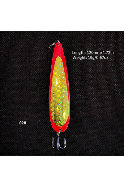 Choice طُعم صيد سمك 120 مم 02 12 سم/19 جرام ملعقة معدنية مزودة بمفاتيح دوارة ...