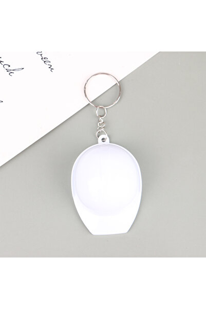 KvJJL سلسلة مفاتيح خوذة صلبة بيضاء قطعة واحدة، هدية إبداعية للعطلات، فتاحة خوذة أمان، مفاتيح مجوهرات بلاستيكية