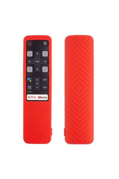 Choice Red Silicone Case Cover Use for TCL RC802V smart TV remote control 49P30FS 65P8S 55C715