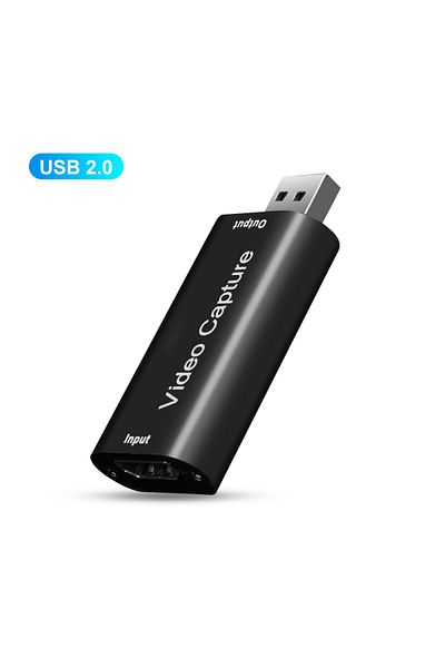 Choice بطاقة التقاط فيديو USB 2.0 4K سوداء متوافقة مع USB2.0 HDMI بدقة 1080 بكسل بمعدل 60 إطارًا في الثانية لجهاز تسجيل ألعاب PS4