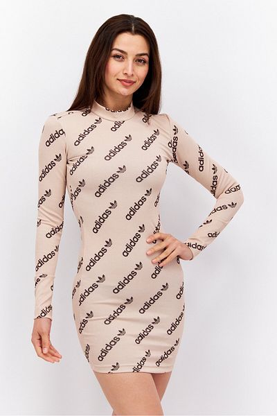 adidas Women Sportswear Fit Long Sleeve Outdoor Dress, Blush