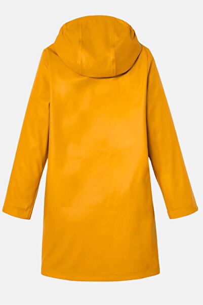 Tchibo Kids Girl Hooded Solid Long Sleeve Rain Jacket, Yellow