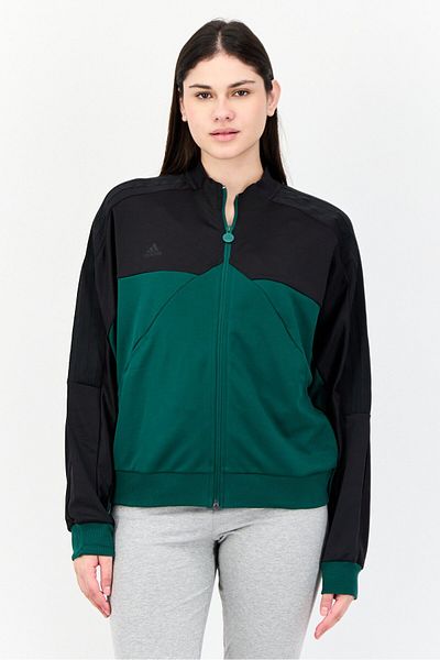 adidas Women Sportswear Fit Long Sleeves Training Track Jacket, Green