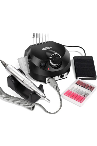 choice2 US Black 35000RPM Electric Nail Drill Professional Manicure Machine Nail Sander With Nail Drill Bits