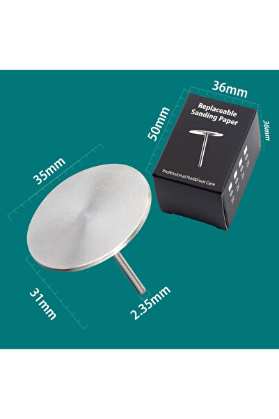 FILI ورق صنفرة كبير قابل للاستبدال بحبيبات 180 مقاس 35 مم لإزالة الجلد الميت ...