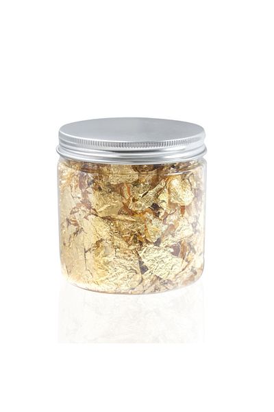 FUMOSIK Gold Box - 3g 3G Nail Art Accessories Gold Silver Copper Foil Sequins Glitter Leaf Flake Sheet Bulk