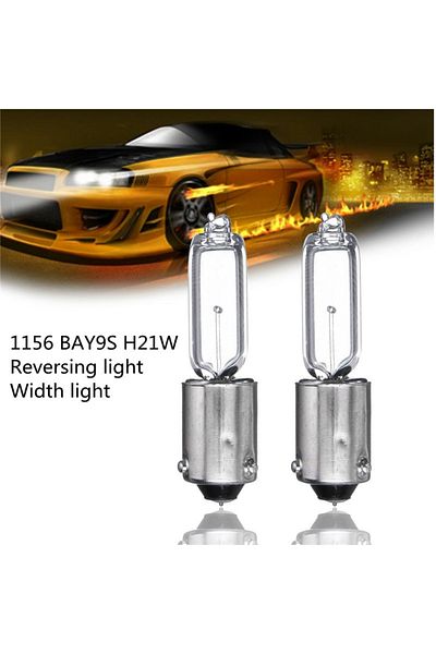 Choice 1 Pair 1156 BAY9S H21W Halogen Brake Indicator Signal Lamp Car Light Bulb Quartz Glass Halogen Cl...