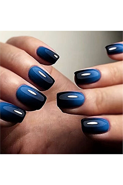 Choice4 WM225 24 قطعة/مجموعة أظافر صناعية قصيرة مربعة الشكل متدرجة اللون الأز...