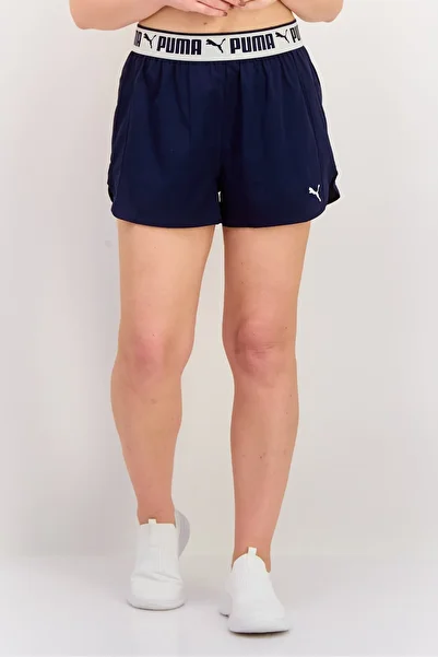 Puma شورت تدريب رياضي مناسب للنساء، أزرق داكن