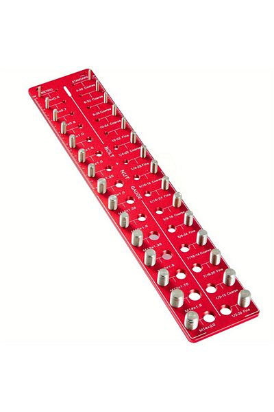 Choice LightRed Thread Checker, 30 Nut and Bolt Thread Checker, Bolt Size and Thread Gauge 15 Standard Met