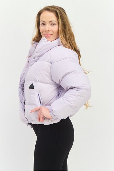 adidas Women Sportswear Fit Long Sleeve Outdoor Puffer Jacket, Lavender