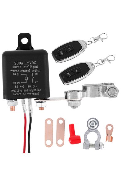Choice 12V Battery Relay Switch Dual Remote Car Battery Disconnect Relay Anti-Theft Battery Shut Off Swi...