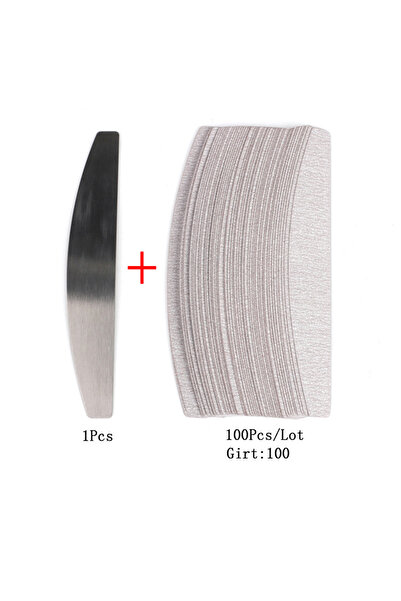 Choice 100 قطعة من ورق الصنفرة المعدني البديل مع مبرد أظافر بمقبض معدني قابل ...