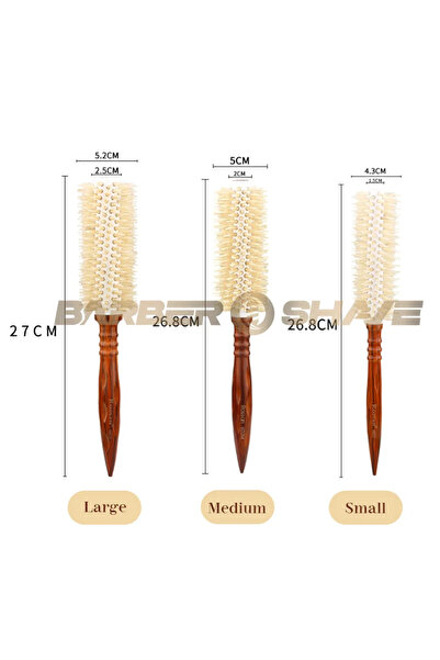 Choice 3 قطع 3 مقاسات فرشاة تجعيد الشعر صالون مكافحة ساكنة فرشاة شعر خشبية مس...