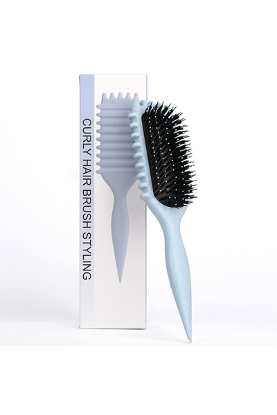 Choice1 blue Salon Styling Curly Hair Styling Brush Curl Hair Brush for Combing and Shaping Men's and Women'