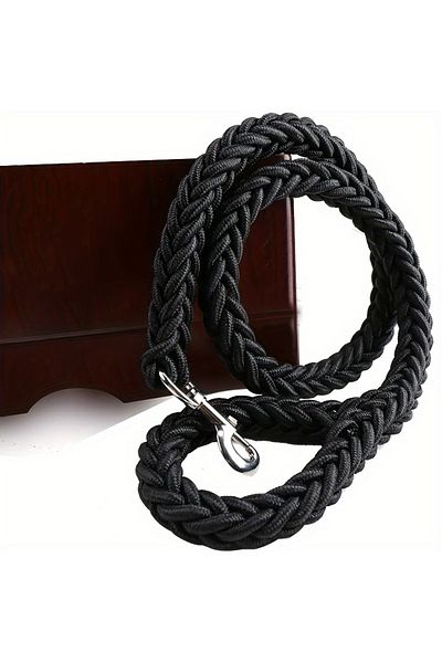 Choice L black Dog leash for effective training and comfortable walking, strong and durable braid, suitable