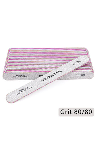 Choice 50 قطعة من ورق الصنفرة مزدوج الجوانب بحبيبات 80-80، مبرد أظافر 80/100/...