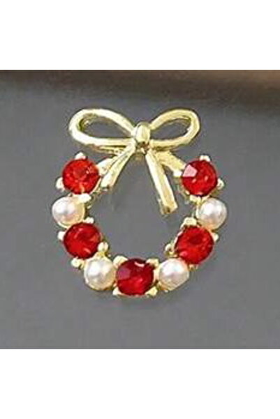 Choice 10 قطع من إكليل عيد الميلاد المعدني ثلاثي الأبعاد باللون الأحمر الذهبي...