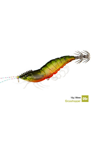 Choice 9 15 جرام من طُعم الحبار البطيء الغرق Egi Lure الاصطناعي طُعم الأخطبوط لصيد الروبيان Ho.