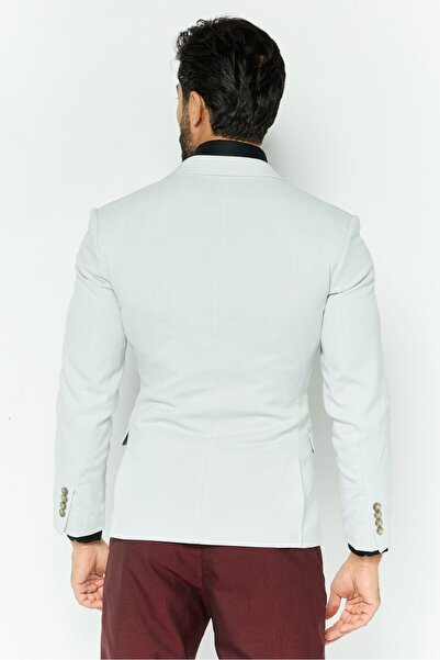Asos Design Men Slim Fit Solid Formal Blazer, Light Grey